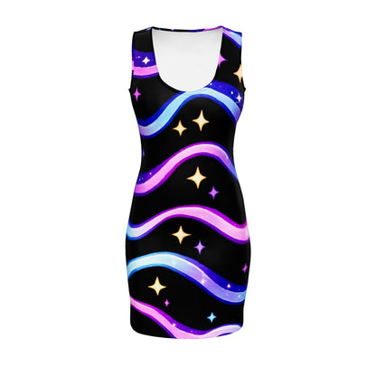 OliGG™ Galaxy Waves Bodycon Dress